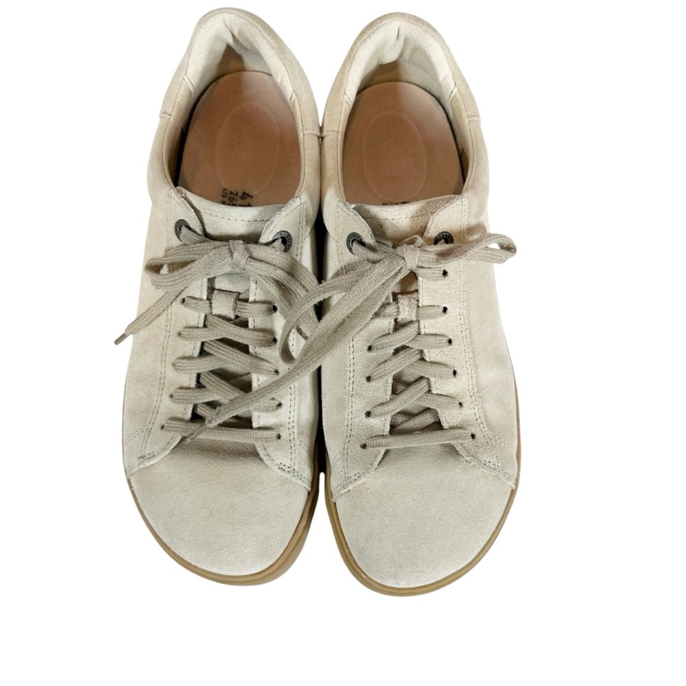BIRKENSTOCK 41 L10 M8 Birk Bend Low Lace up Sneakers Cork Sole Suede Shoes #265 - Picture 3 of 6